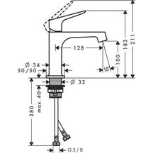 AXOR Citterio M Mitigeur de lavabo 100 sans tirette ni vidage, Aspect doré brossé