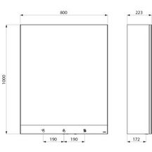 Armoire de toilette L 800 cm - 4 fonctions : miroir, distributeur de savon et robinet automatiques et sèche-mains électrique Finition mélaminé noir mat et inox 304 réf. 510204