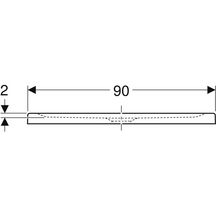 Receveur RENOVA céramique 90 x 90 ultra-plat à poser/à encastrer émaillé 4 côtés PN 18 Réf. 00724800000AG3