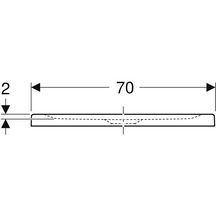 Receveur RENOVA céramique 90 x 70 ultra-plat à poser/à encastrer avec traitement antigliss émaillé 4 côtés traitement antigliss PN 12 de série pour bonde siphoïde de 90 Réf. 00723800000AG3