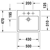 Lavabo VERO, 50 x 47, avec trop-plein et plage de robinetterie, Blanc Réf. 0454500000