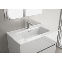 Vasque CONSTANZA 810 en porcelaine blanche L81 x Ep1,6 x P46 cm réf: 26781