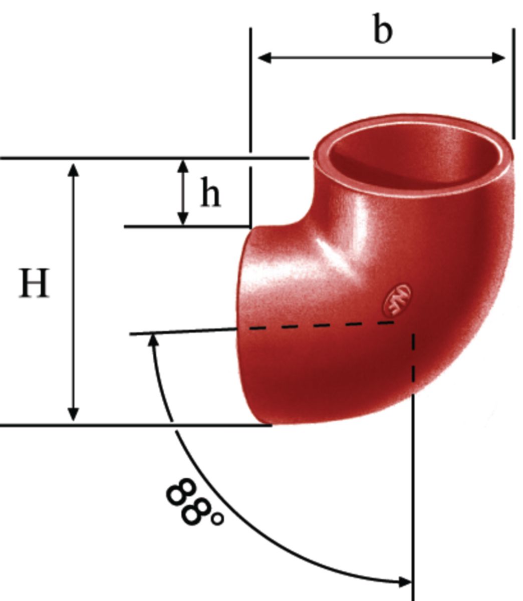 Coude SMU S 88° en fonte diamètre nominal 100mm Réf. 156588 PAM