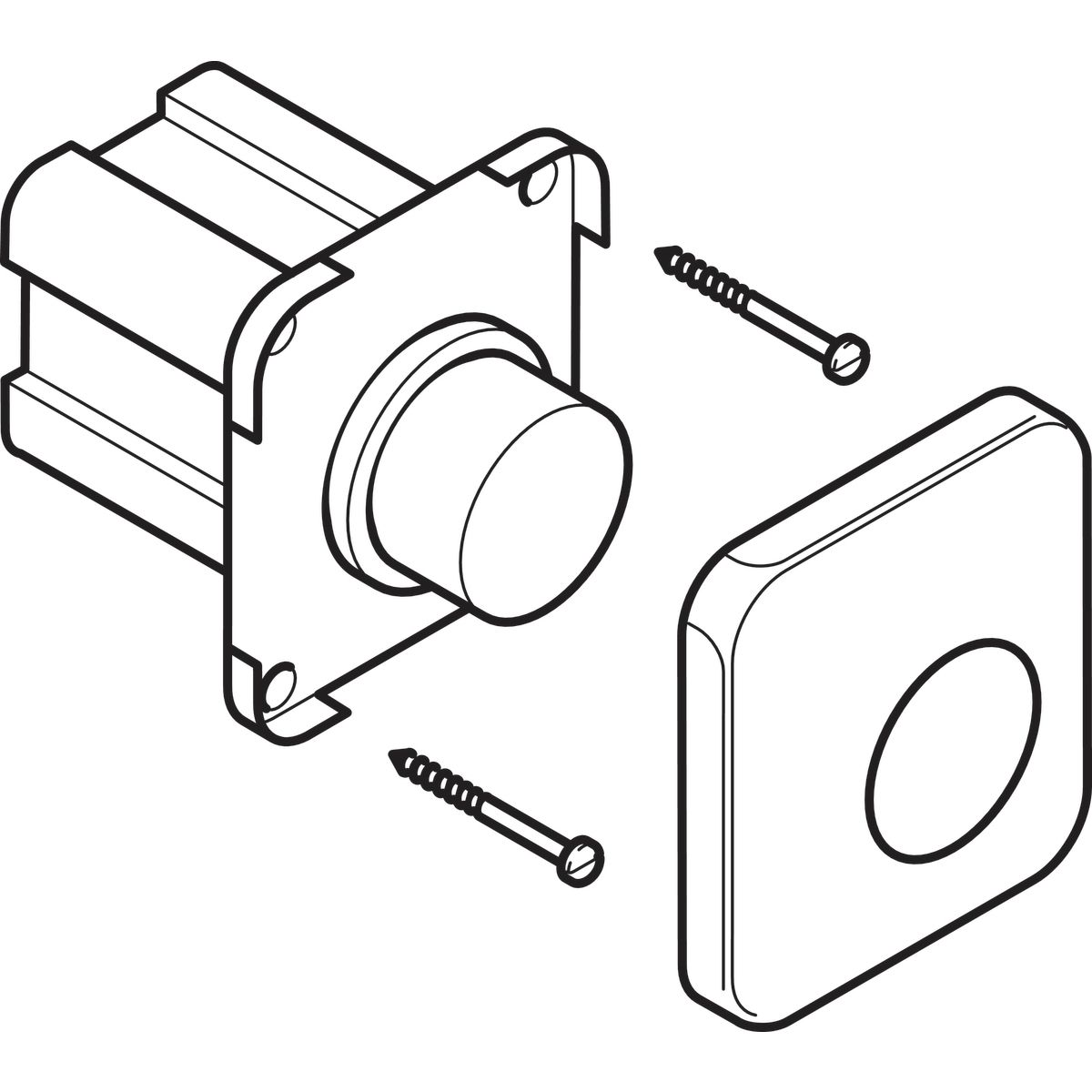 Poussoir complet chrome pr 115441211 réf 888.544.21.1