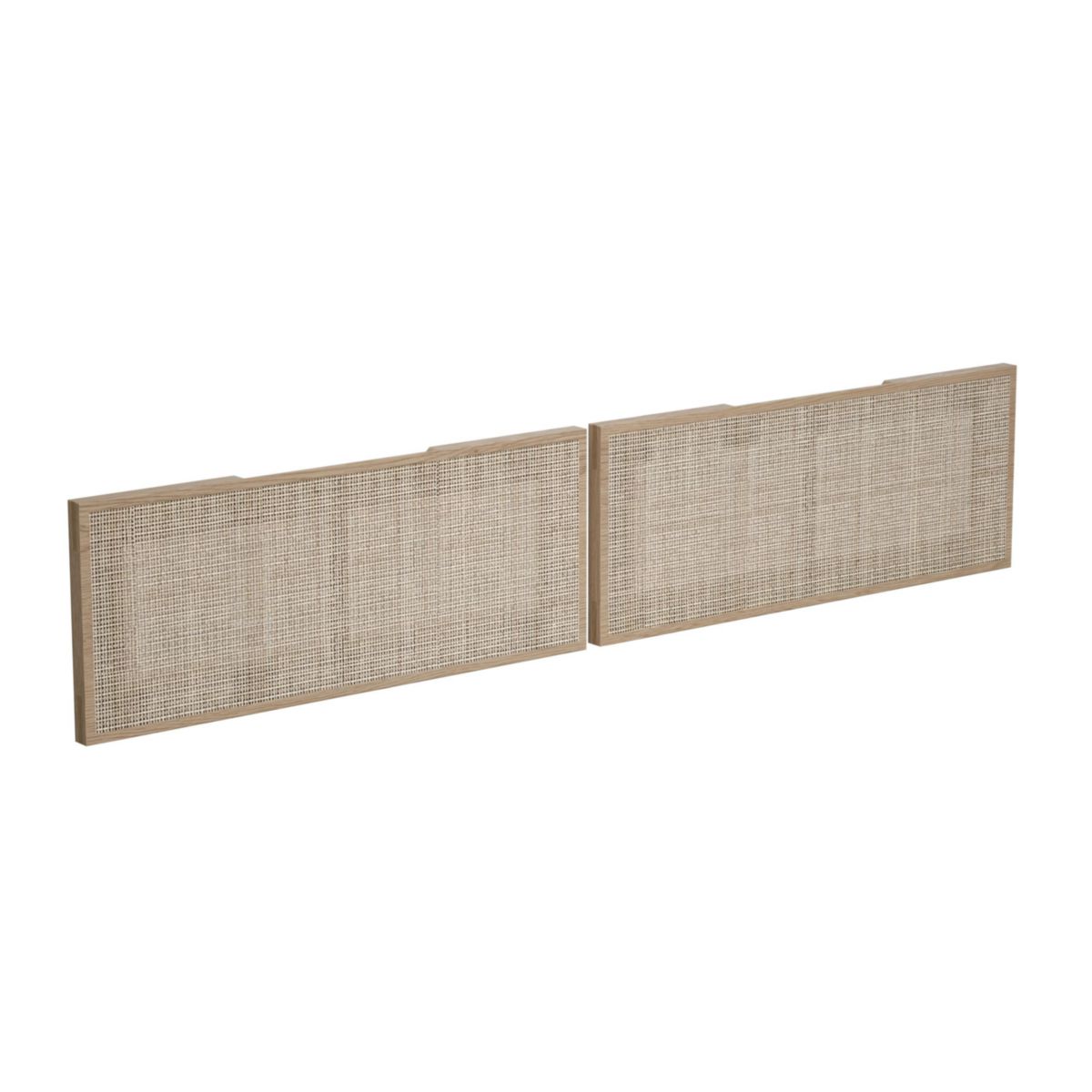 Lot de 2 façades tiroirs pour meuble sous-vasque EVERY DAY Alterna 120 cm Bois cannage