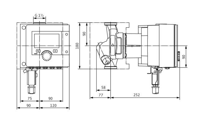 Circulateur collectif Stratos MAXO-Z 25/0,5-6 PN10 circulateur intelligent à rotor noyé Réf. 2164666