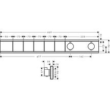 hansgrohe RainSelect Module thermostatique RainSelect encastré avec 5 fonctions, Noir mat