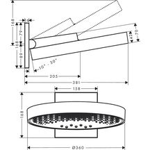 SUSPENDUE TEMPORAIREMENT AXOR Edge Mitigeur de lavabo encastré au sol, bonde push-open, Aspect doré poli