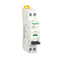 Acti9 iDT40N - disjoncteur modulaire - 1P+N C 16A 6000A/10kA 6000A Icn conformément à EN 60898 - 230 V AC 50/60 Hz / 10kA Icu conformément à EN/IEC 60947-2 - 230..240V AC 50/60 Hz - Rail DIN - NF - largeur 2 pas de 9mm Réf. A9P24616