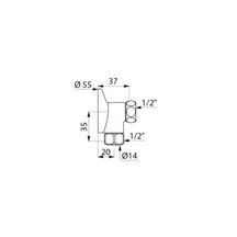 Raccords appliques avec écrou mâle femelle 15x21 (lot de 2) Réf : 841015.2P