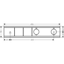 hansgrohe RainSelect Factice Module thermostatique RainSelect encastré avec 2 fonctions, Blanc mat