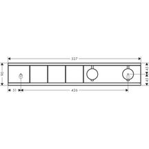 hansgrohe RainSelect Factice Module thermostatique RainSelect encastré avec 3 fonctions, Blanc mat