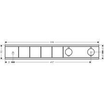 hansgrohe RainSelect Factice Module thermostatique RainSelect encastré avec 4 fonctions, Chrome