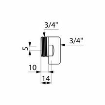 Boîte excentrée 5mm mâle 20x27 femelle 20x27 (lot de 2) Réf : 851220.2P