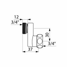 Raccords excentrés 30mm mâle 20x27 femelle 20x27 (lot de 2) Réf : 853220.2P