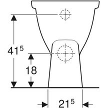 Cuvette PUBLICA indépendante surélevée à fond creux blanc sortie horizontale avec trous d'abattant blanc réf. 315500000