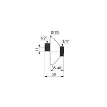 Raccord décalé 10,5mm mâle 15x21 mâle 20x27 (lot de 2) Réf : 856127.2P