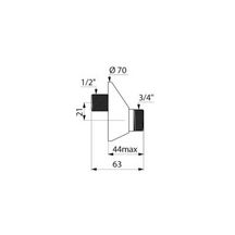 Raccord décalé 21mm mâle 15x21 mâle 20x27 (lot de 2) Réf : 857027.2P