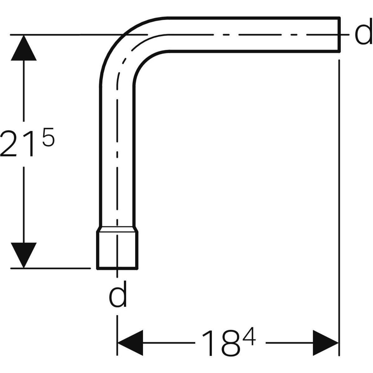 Coude à grand rayon blanc réf. 119.695.11.1