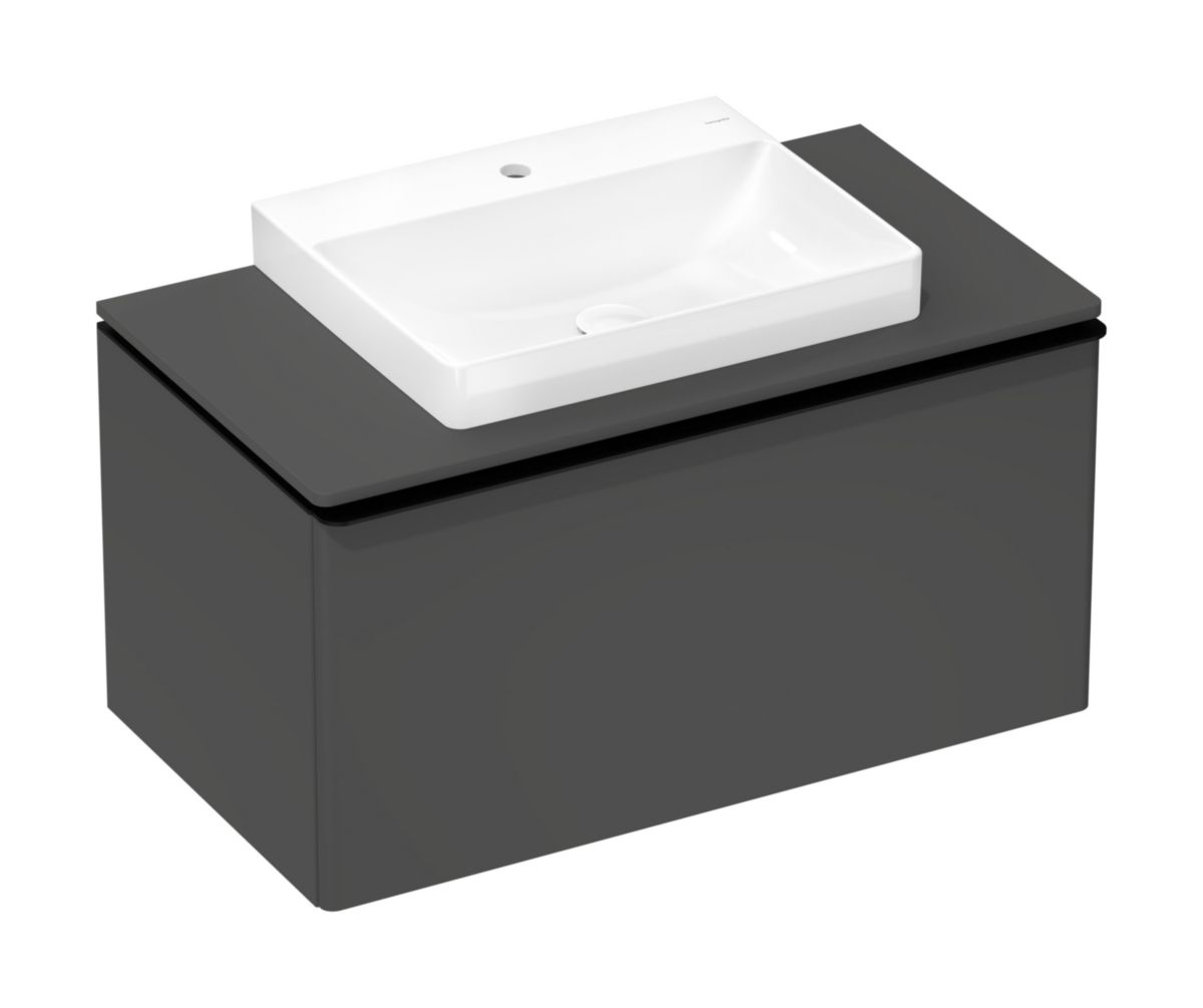 hansgrohe Xelu Q Lavabo à poser 600/480 sans trop plein, percé pour robinet, SmartClean, Blanc