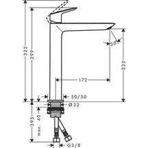 hansgrohe Logis Mitigeur de lavabo 240 Fine sans tirette ni vidage, Chrome