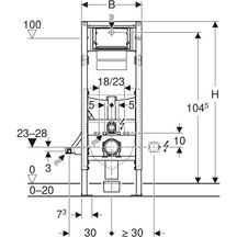 Bâti-support DUOFIX UP320 largeur réduite 42,5 cm réf. 111350005