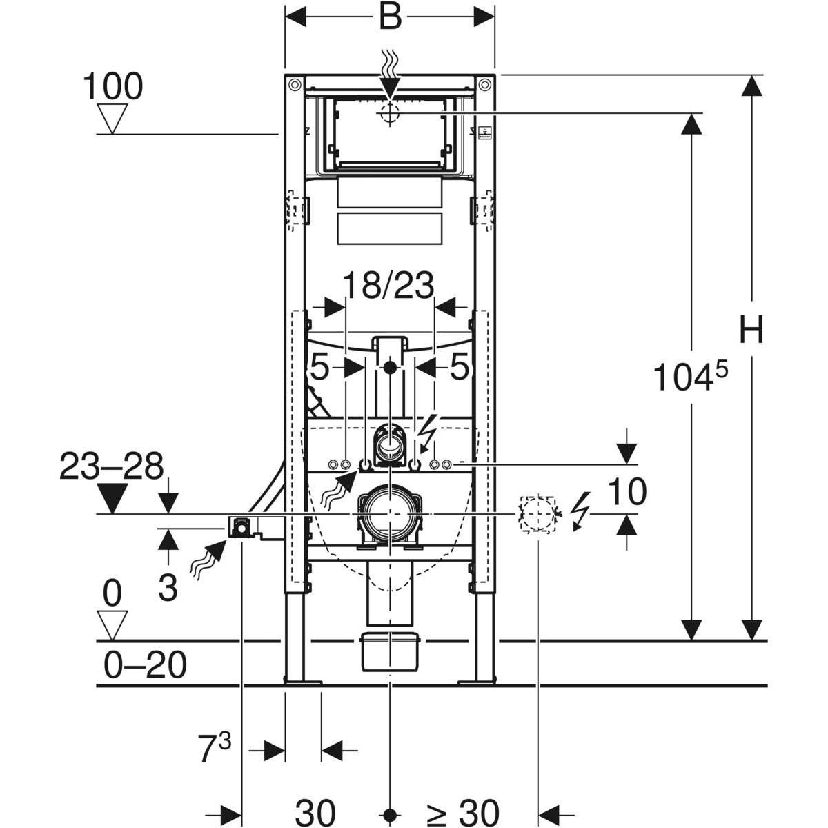 Bâti-support DUOFIX UP320 largeur réduite 42,5 cm réf. 111350005