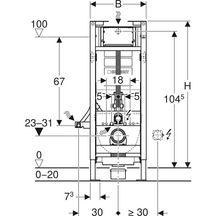 Bâti-support DUOFIX UP320 réglable en hauteur réf. 111396005