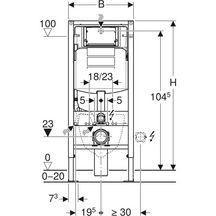 Bâti-support applique DUOFIX PLUS UP320 H : 112 cm réf. 111303005