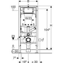 Bâti-support DUOFIX avec réservoir encastré UP320 pour plaques Danceline, avec aspiration des odeurs réf. 111364005