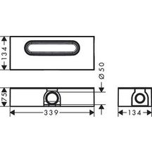 hansgrohe uBox universal Corps d'encastrement pour caniveau de douche linéaire pour installation standard