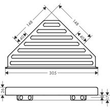 hansgrohe AddStoris Tablette d'angle, Blanc mat