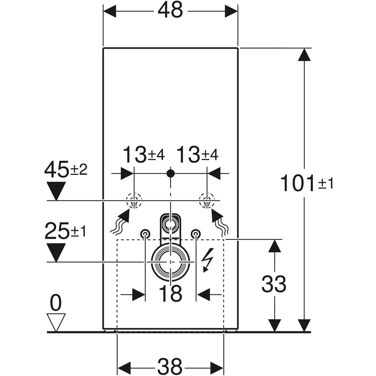 Panneau sanitaire Monolith Plus pour WC suspendu, 101 cm, habillage fron Ref : 131.221.00.7