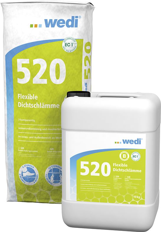 wedi 520 Système d'étanchéité liquide bicomposant, comp. A en poudre, sac 20kg