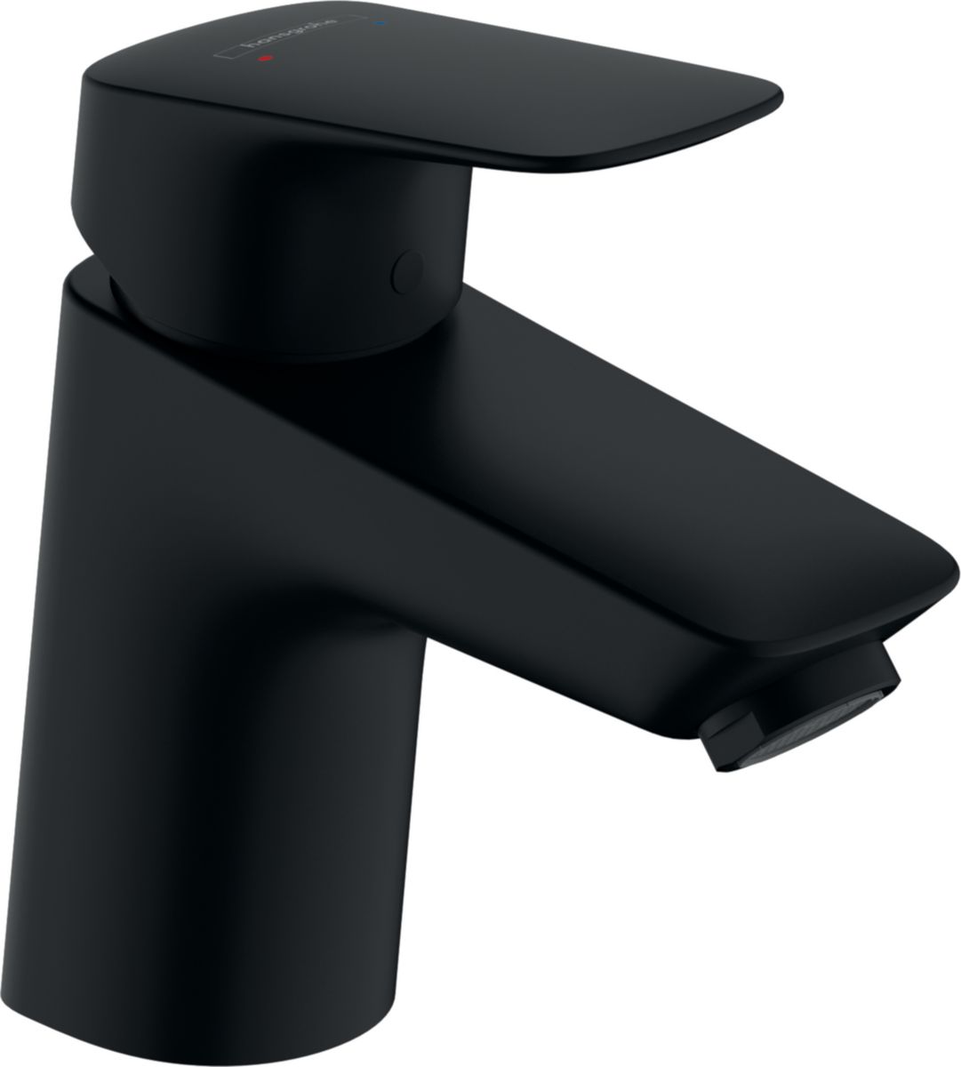 hansgrohe Logis Mitigeur de lavabo 70 CH3 CoolStart, avec tirette et vidage synthétique, Noir mat