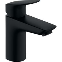 hansgrohe Logis Mitigeur de lavabo 100 sans tirette ni vidage, Noir mat