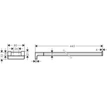 hansgrohe AddStoris Porte-serviettes double branche 450 mm, Chromé