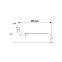 Bec télescopique F 20 x 27 L 300 - 470 réf. 966380