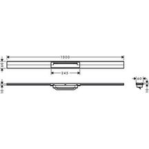 hansgrohe RainDrain Flex Caniveau de douche linéaire 1000 découpable pour montage libre, Noir mat