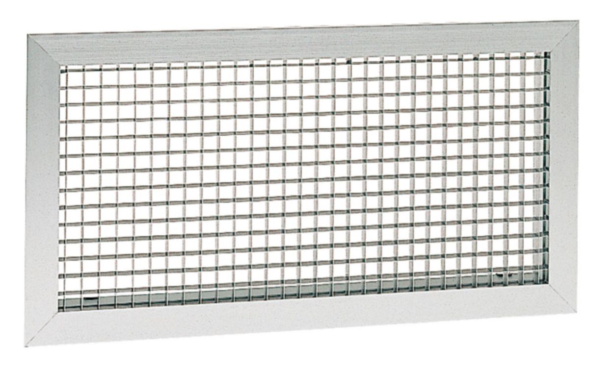 GRK-FP-R D200/L - grille aluminium à quadrillage 600x600+plenum d200 lat - Avec filtre et sans registre - Système PUSH KLIN