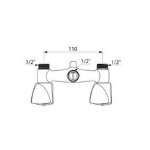 Mélangeur douche chromé pour échange-standard avec tête à clapet Long-Life, mâle 15 x 21, entraxe 110 mm : réf. D2470