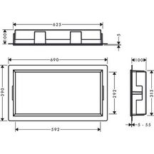 hansgrohe XtraStoris Original Niche murale 300/600/100 avec cadre intégré, Blanc mat