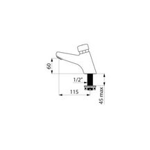 Robinet temporisé Tempostop 2 pour lavabo bouton-poussoir avec sécurité anti-blocage : réf. 702301