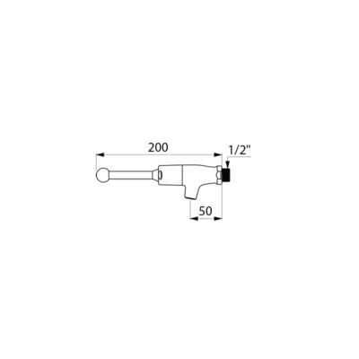 Robinet temporisé Tempostop mural pour lavabo à commande par levier-poussoir ergonomique débit 4 litres par minutes brise-jet : réf. 746410