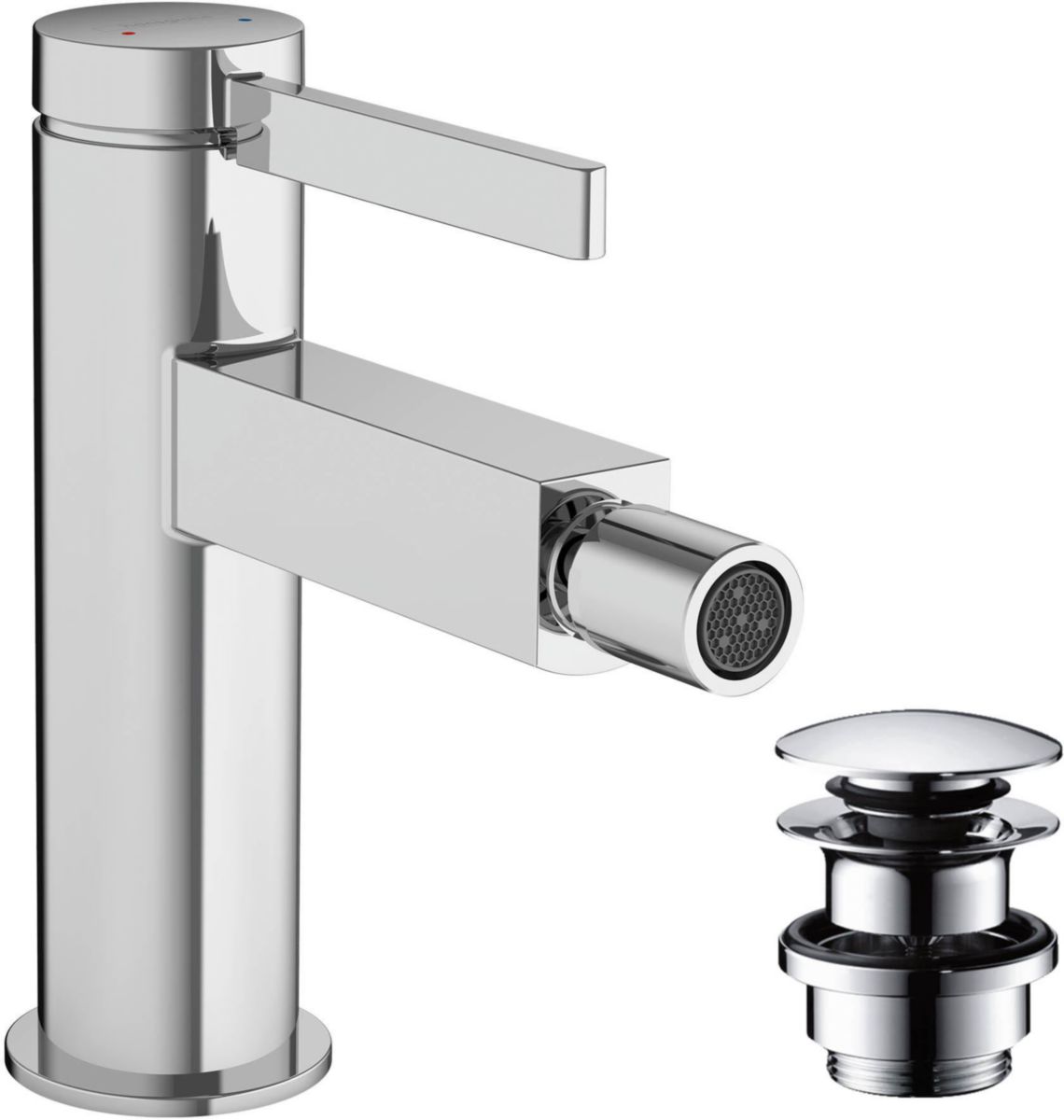 hansgrohe Finoris Mitigeur de bidet, bonde Push-Open, Chrome