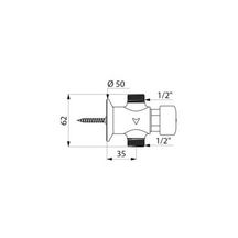 Robinet temporisé Tempostop pour urinoir 15 x 21 droit pour raccordement en ligne : réf. 777000