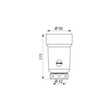 Siphon d'urinoir vertical diamètre 50 avec écrou diamètre 32 garde d'eau 50 mm ABS chromé avec joint à lèvres H 115 : réf. 771000