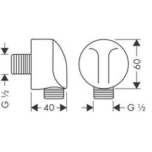 hansgrohe FixFit Coude de raccordement E, Rouge doré brossé