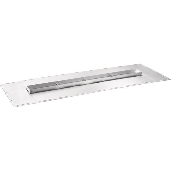 Caniveau plat Rivage à garnir en acier inox pour douche italienne, cuve de dimensions 600x70mm, de profondeur 25mm, Evacuation orientable D50mm réf. RG60G