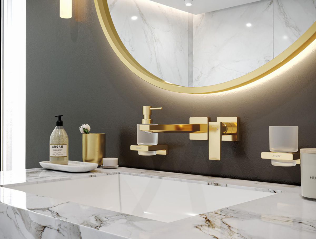 hansgrohe AddStoris Distributeur de savon liquide, Aspect doré poli